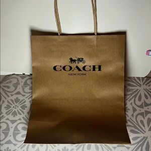 Coach New York Brown Paper Shopping Bag